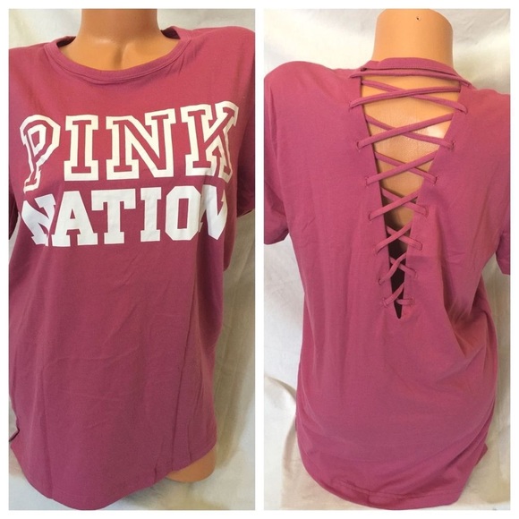PINK NATION! Victoria’s Secret Pink Lace Back - Picture 2 of 3